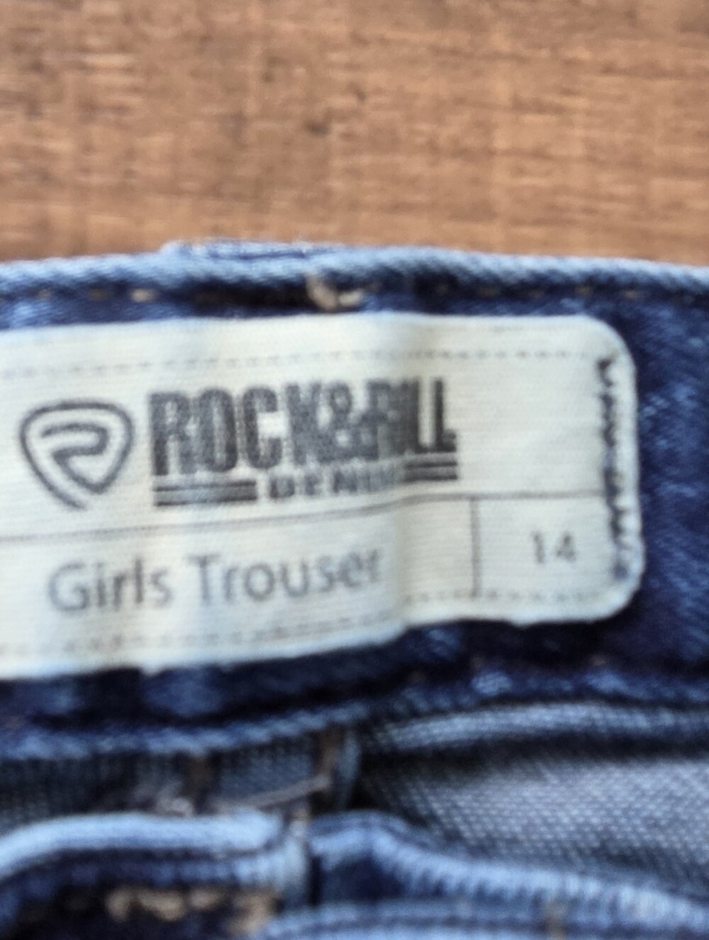 Girls Rock And Roll Denium Dark Blue Sailor Button Flared Jeans. Sz 14 - Picture 2 of 9